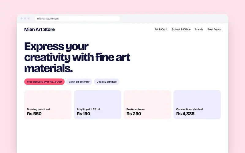Mian Art Store project